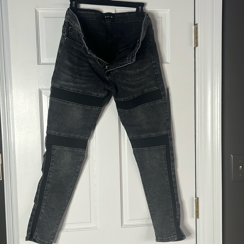 AMIRI Black Distressed Denim Jeans